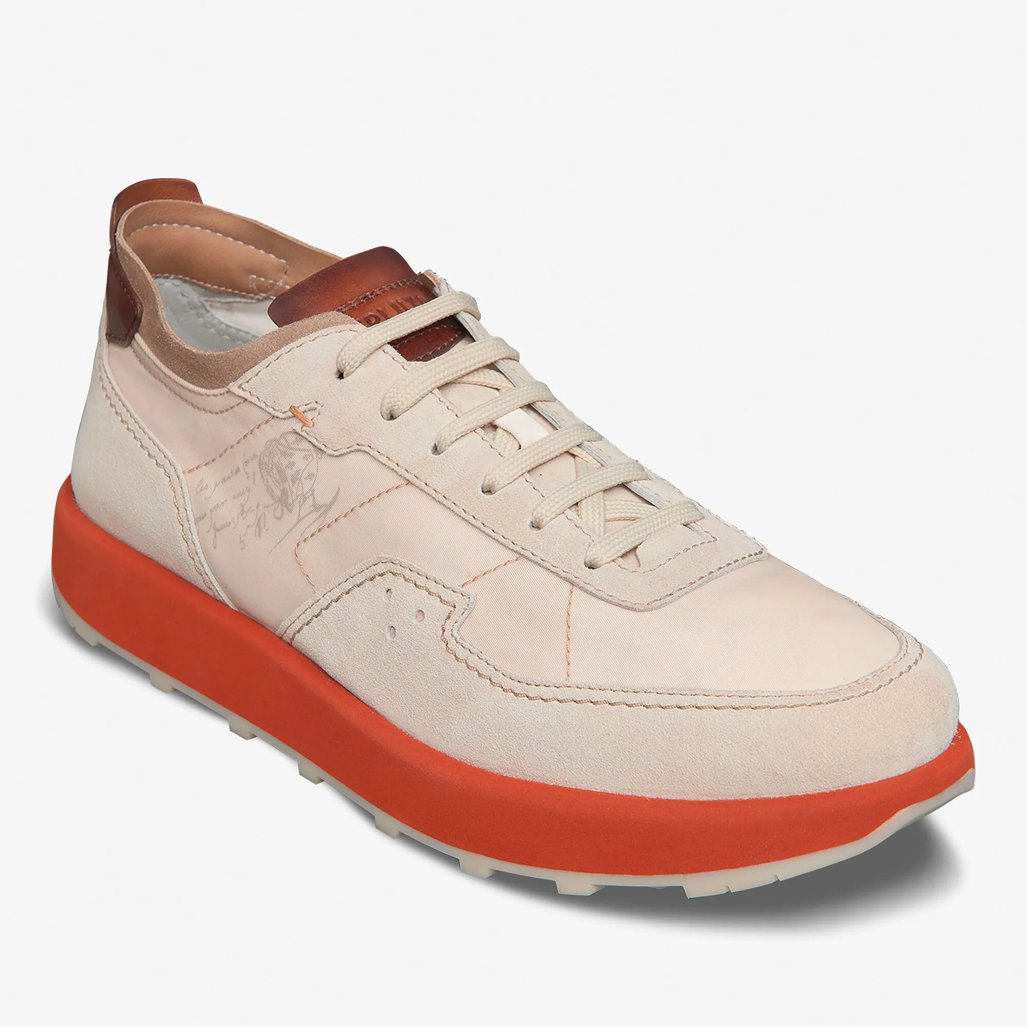 Light Track Suede Calf Leather and Nylon Sneaker