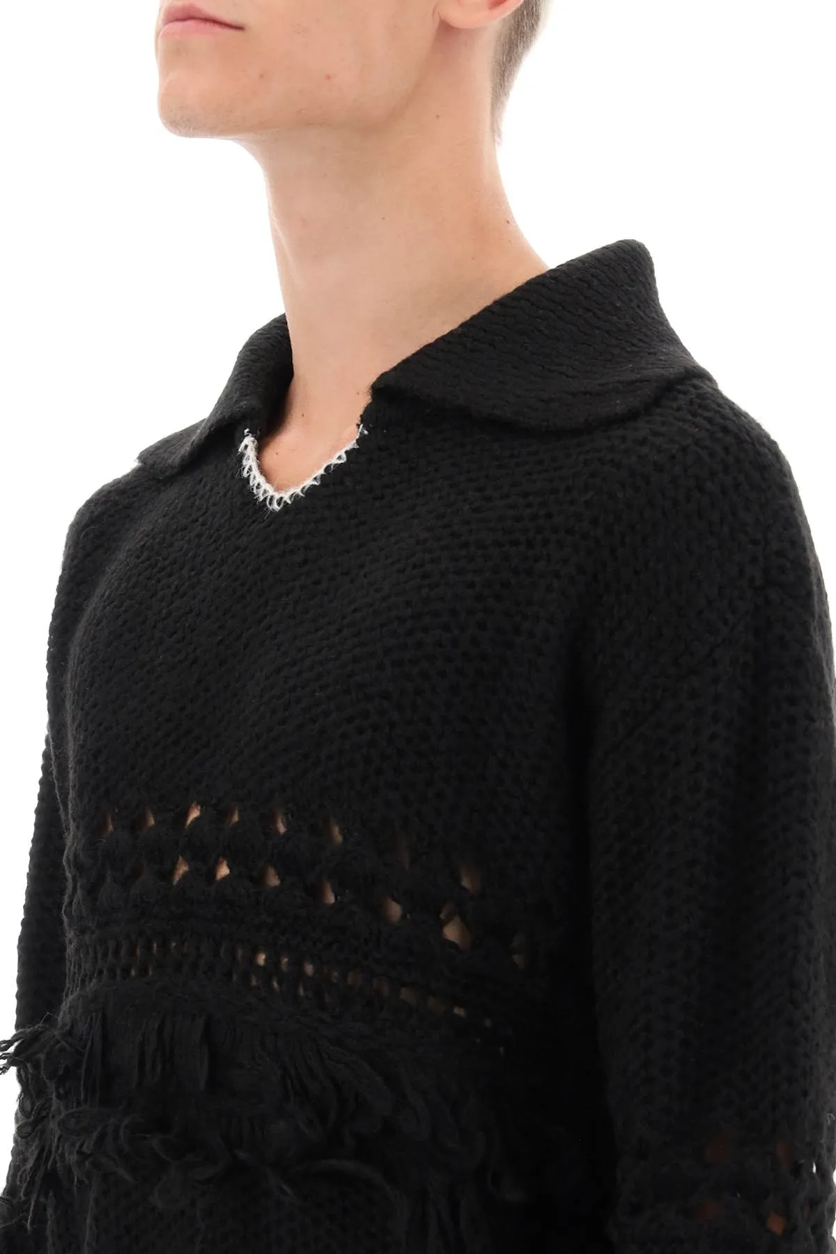 Loches Fringed Polo Sweater