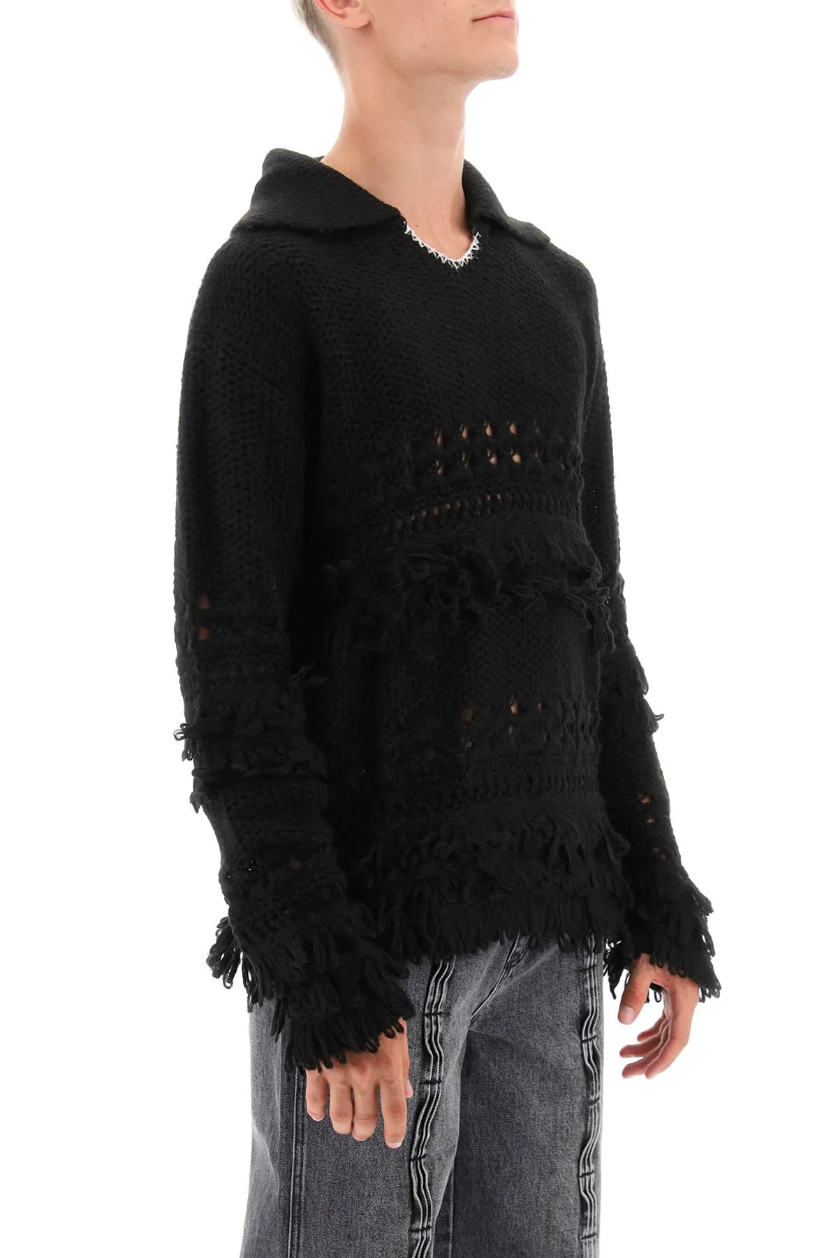 Loches Fringed Polo Sweater