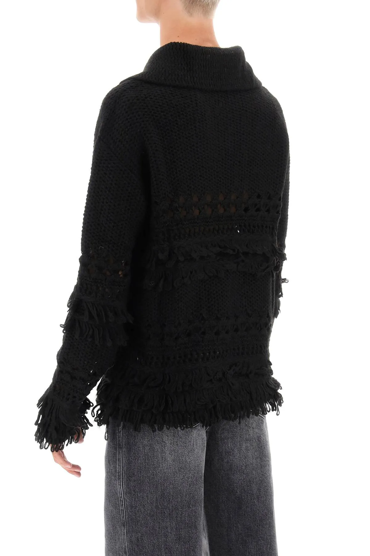 Loches Fringed Polo Sweater