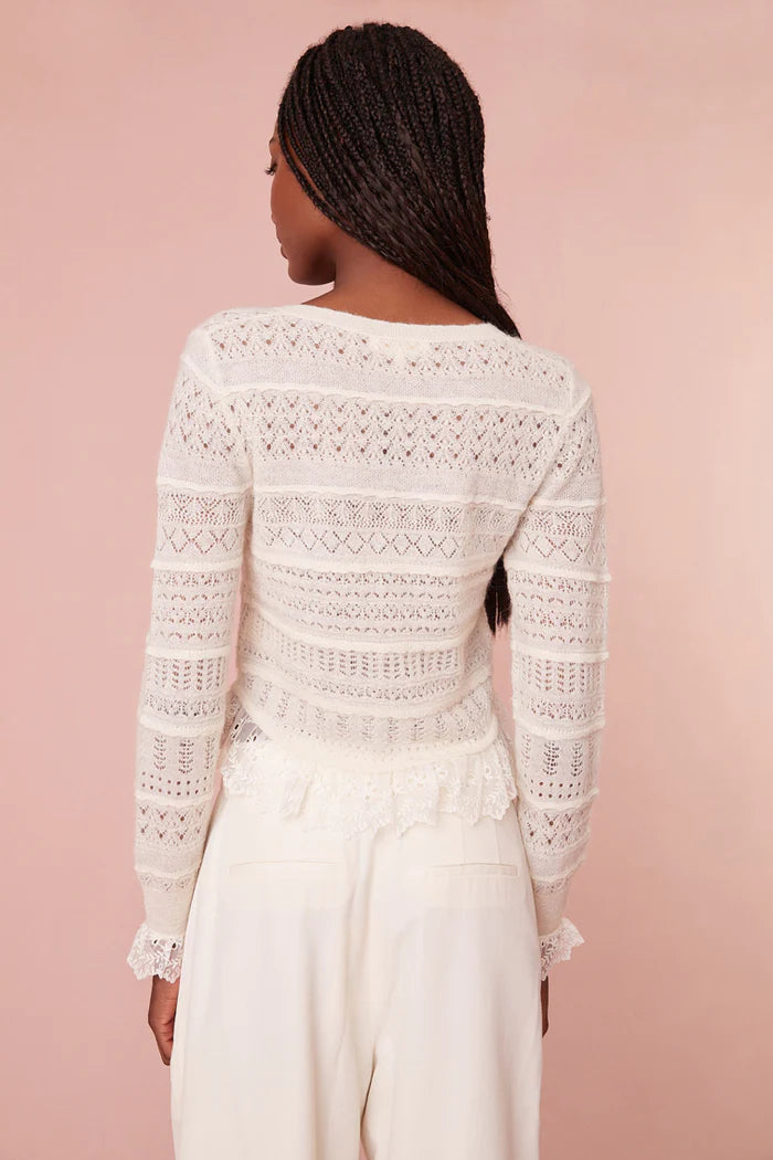 Loveshackfancy - Norden Cardigan - Cream