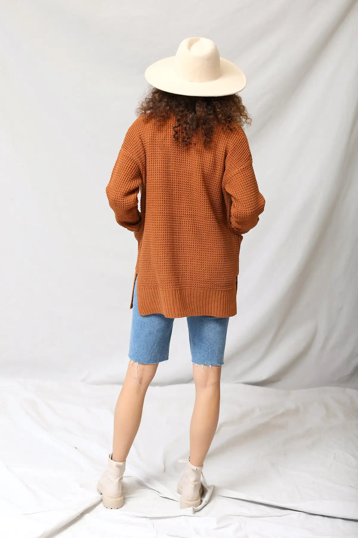 Luxe Waffle Open Cardigan