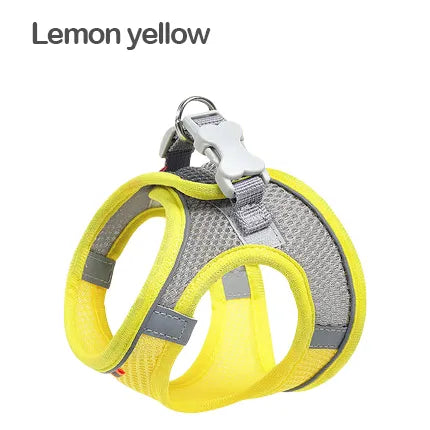 MADDEN Dog Cat Harness Vest Chest Rope Set Reflective Breathable Adjustable Pet Harness for Small Medium Dogs Outdoor Walking