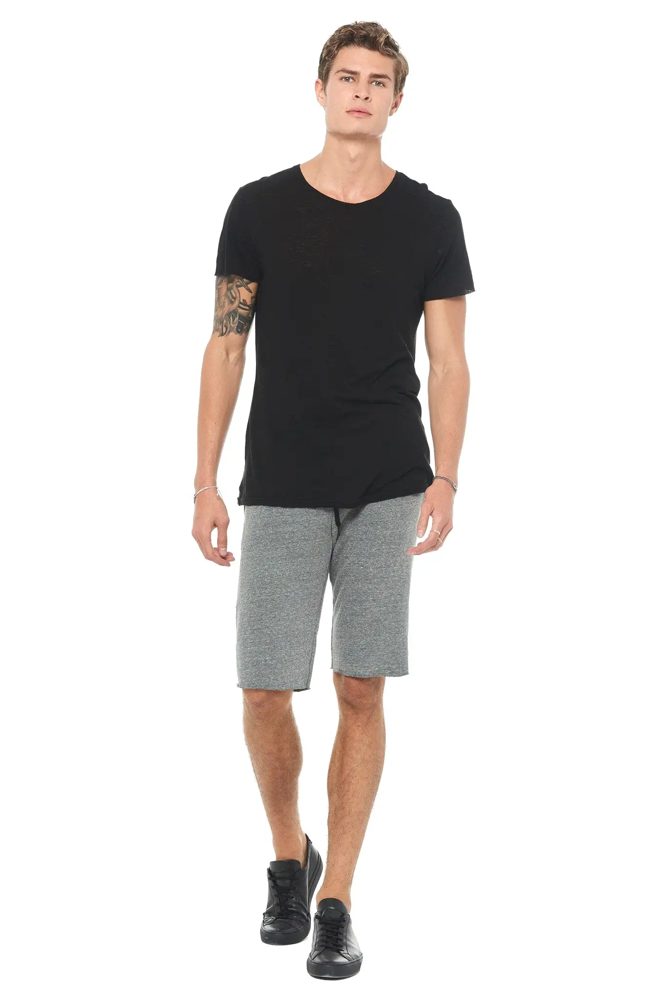 Men's French Terry Cut Off Short with Adjustable Draw Chord