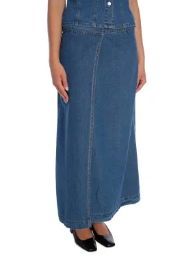 NEO NOIR SKIRT NINA WRAP DENIM BLUE