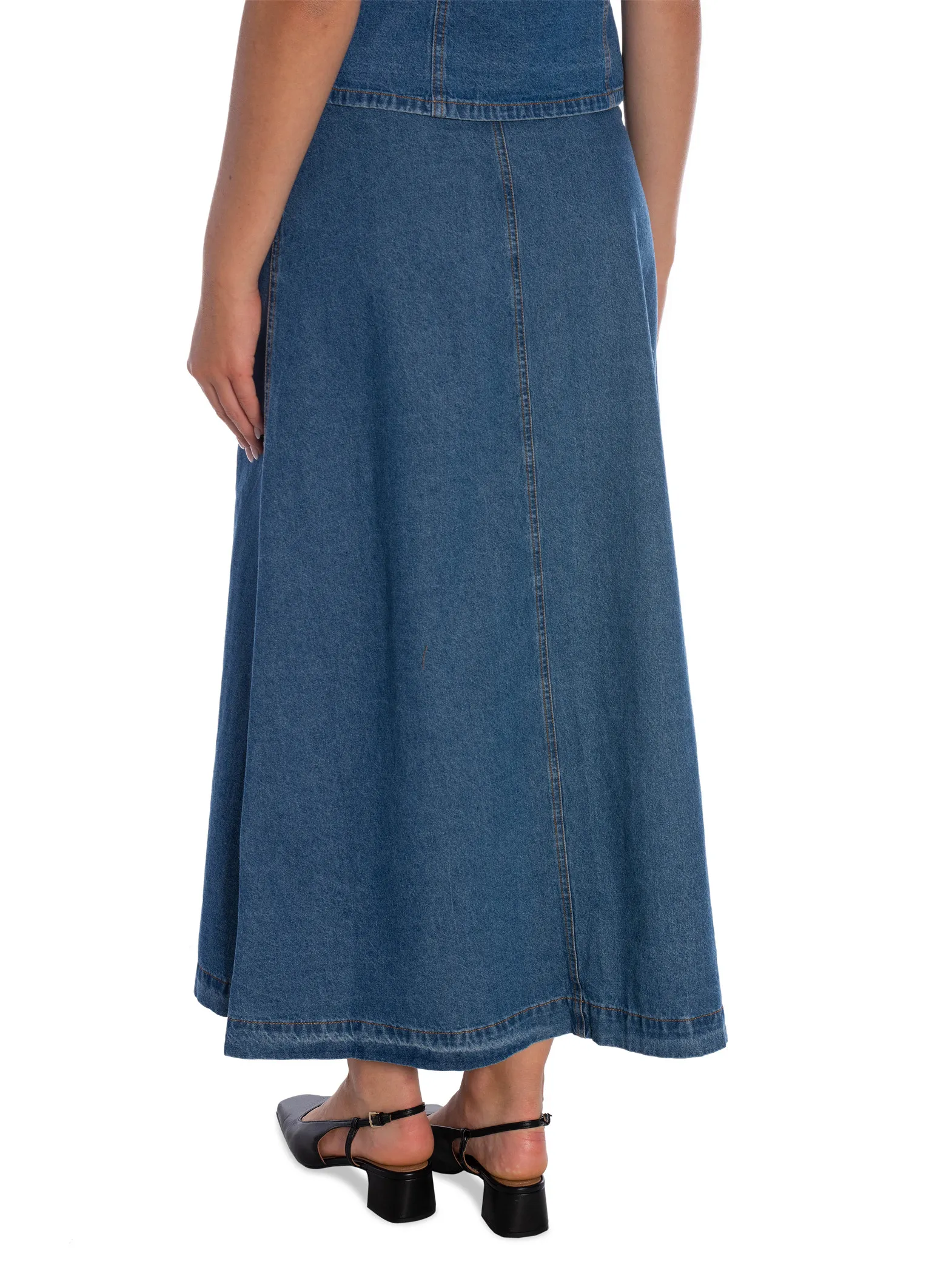 NEO NOIR SKIRT NINA WRAP DENIM BLUE