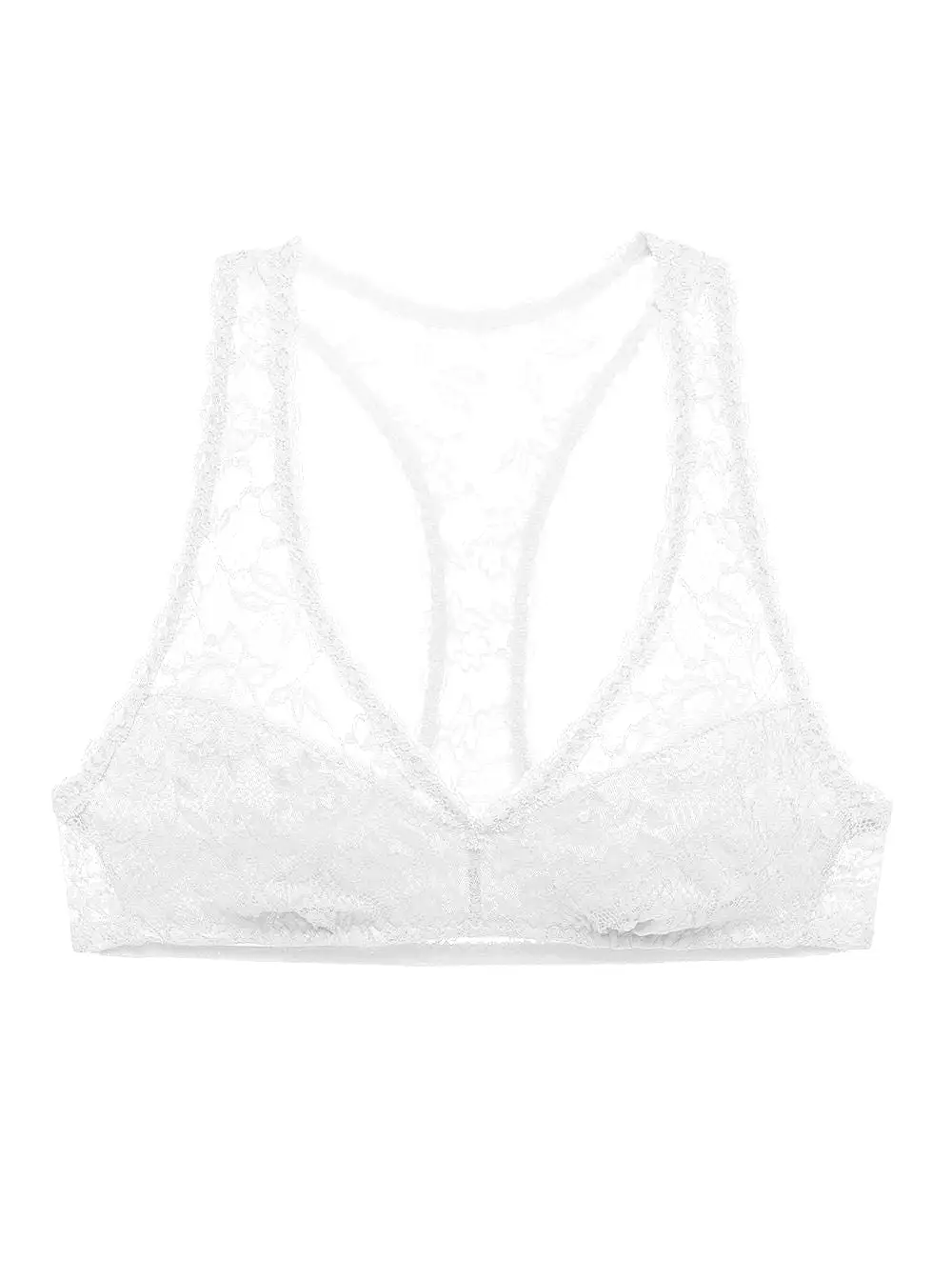 NEVER SAY NEVER RACIE RACERBACK BRALETTE | White