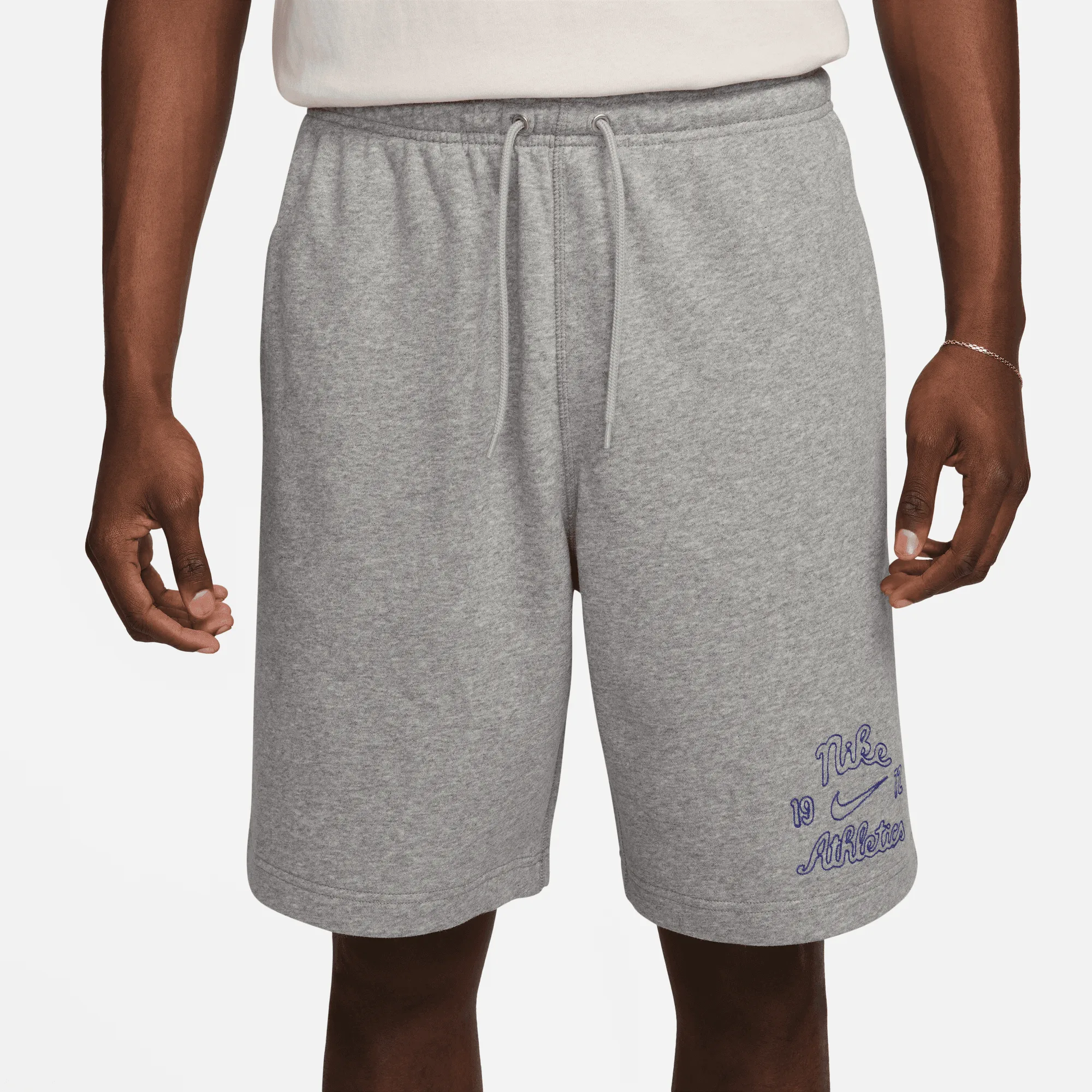 Nike Club Fleece Heather Grey French Terry Shorts