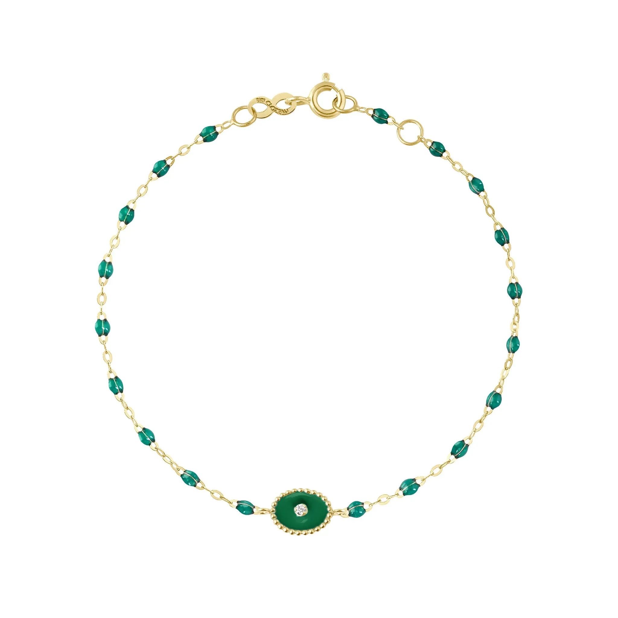 North Star Classic Gigi Emerald diamond bracelet, Yellow Gold, 6.7