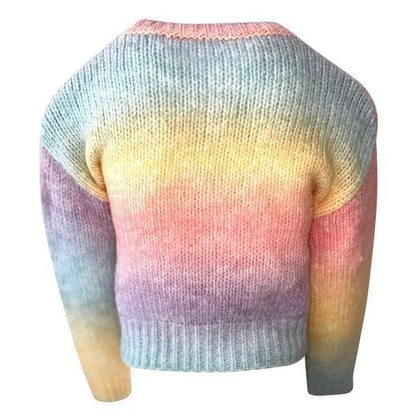 Ombre 3D Flower Sweater