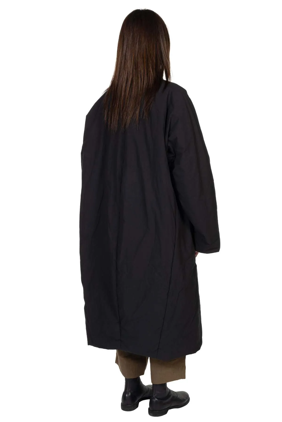 Padded Long Coat - Black 