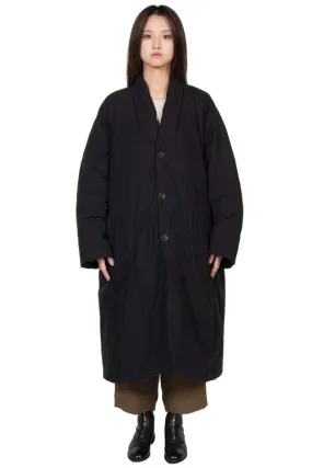 Padded Long Coat - Black 