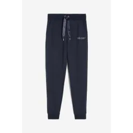 Pantaloni in french terry modal con fondo a polsino donna Blu