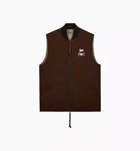 Patta Four Leaf Clover Utility Reversible Mens Vest - Brown