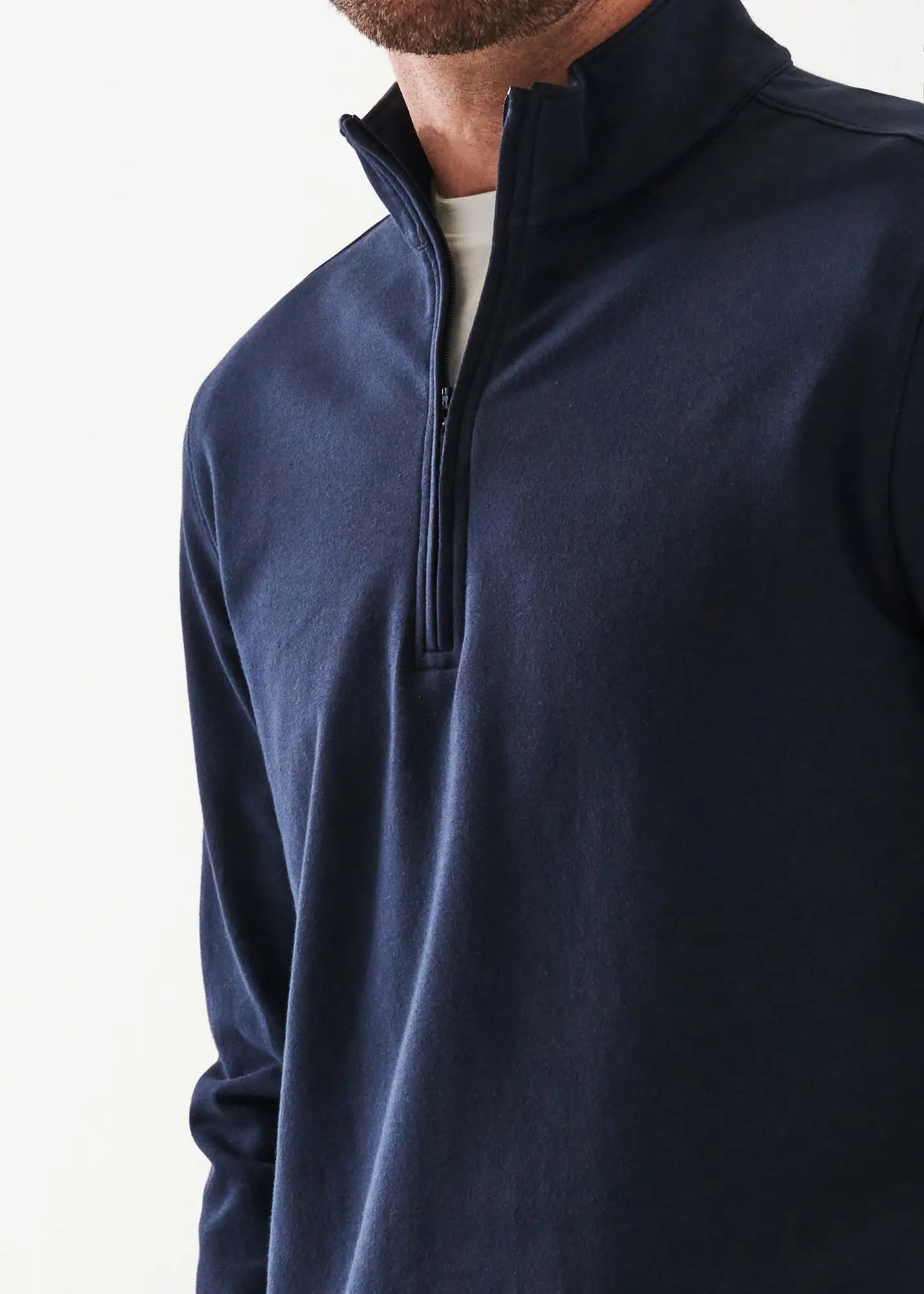 PIMA COTTON FRENCH TERRY QUARTER ZIP