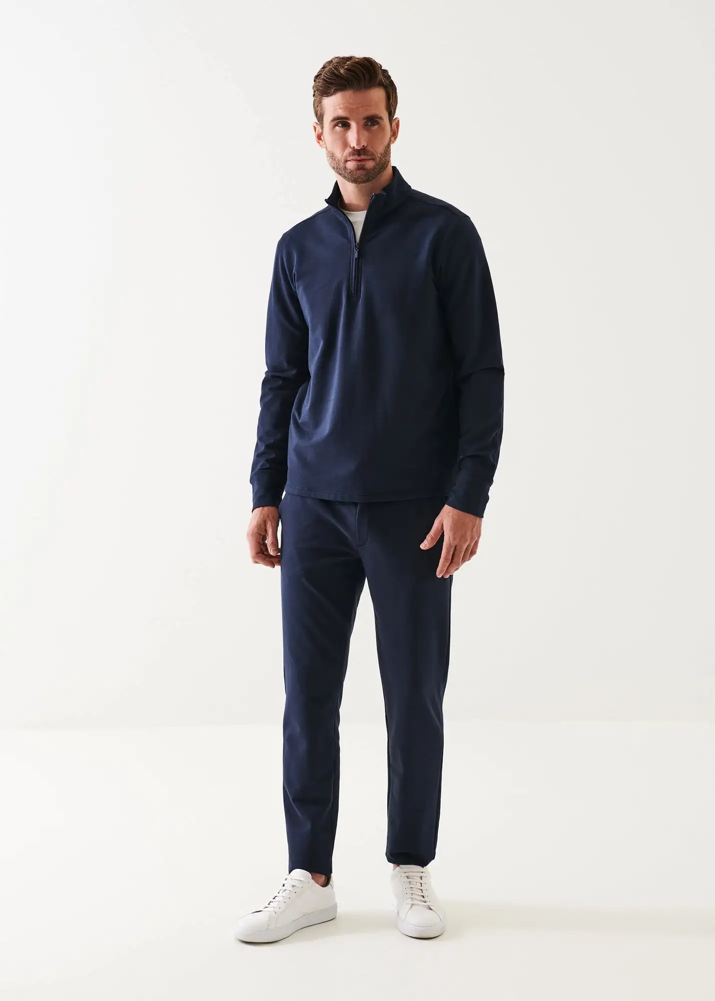 PIMA COTTON FRENCH TERRY QUARTER ZIP