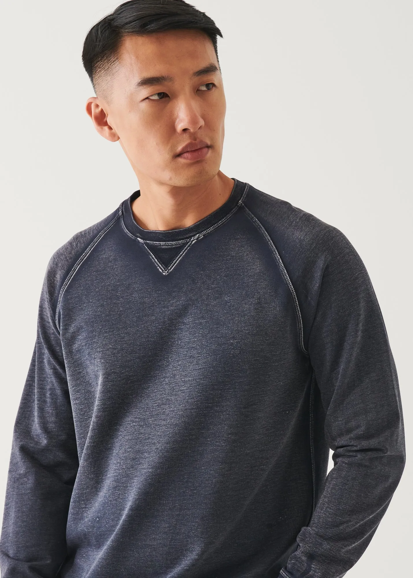 PIMA COTTON FRENCH TERRY VINTAGE WASH SWEATSHIRT