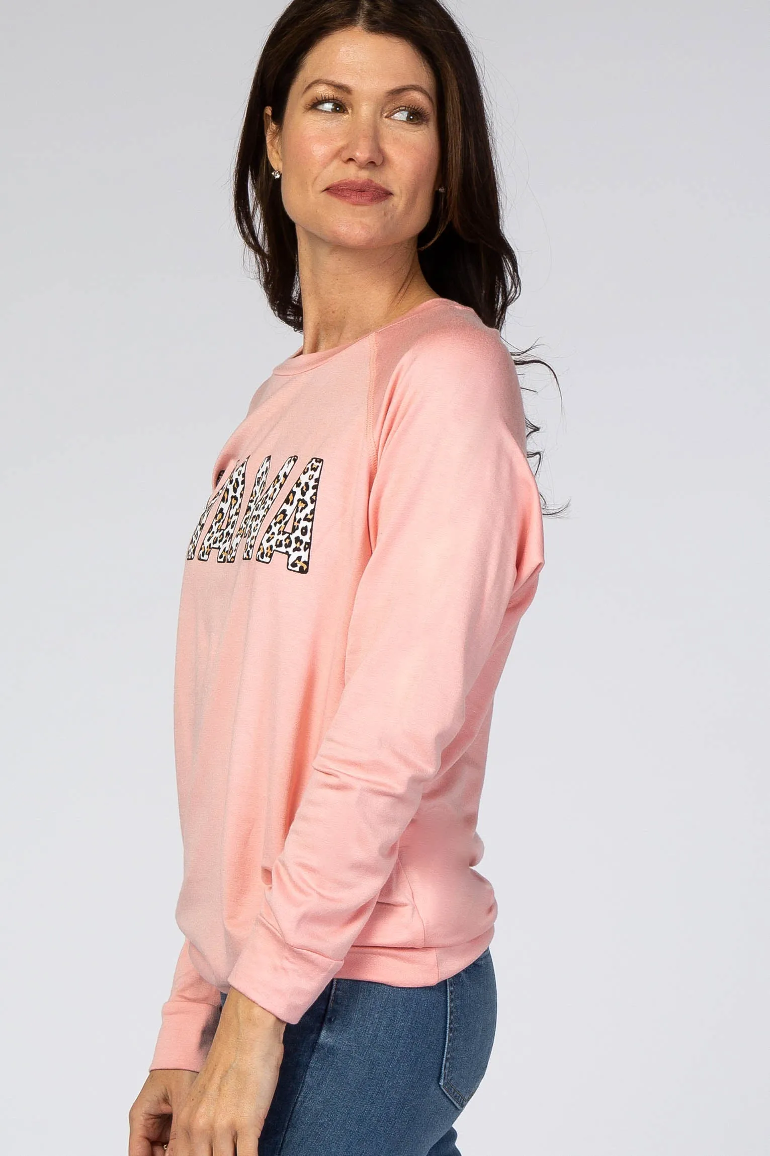 Pink Mama Graphic French Terry Top