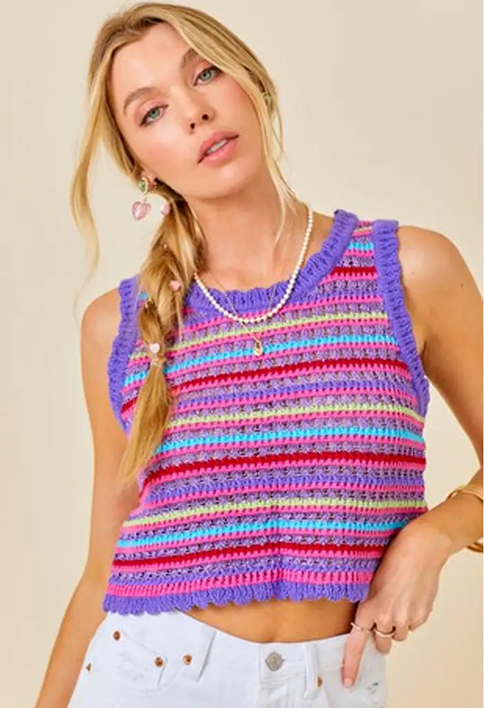 Rainbow Bright Knit Top