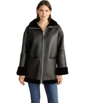 Rebecca Minkoff Rebecca Minkkoff Women's Vegan Shearling Car Coat