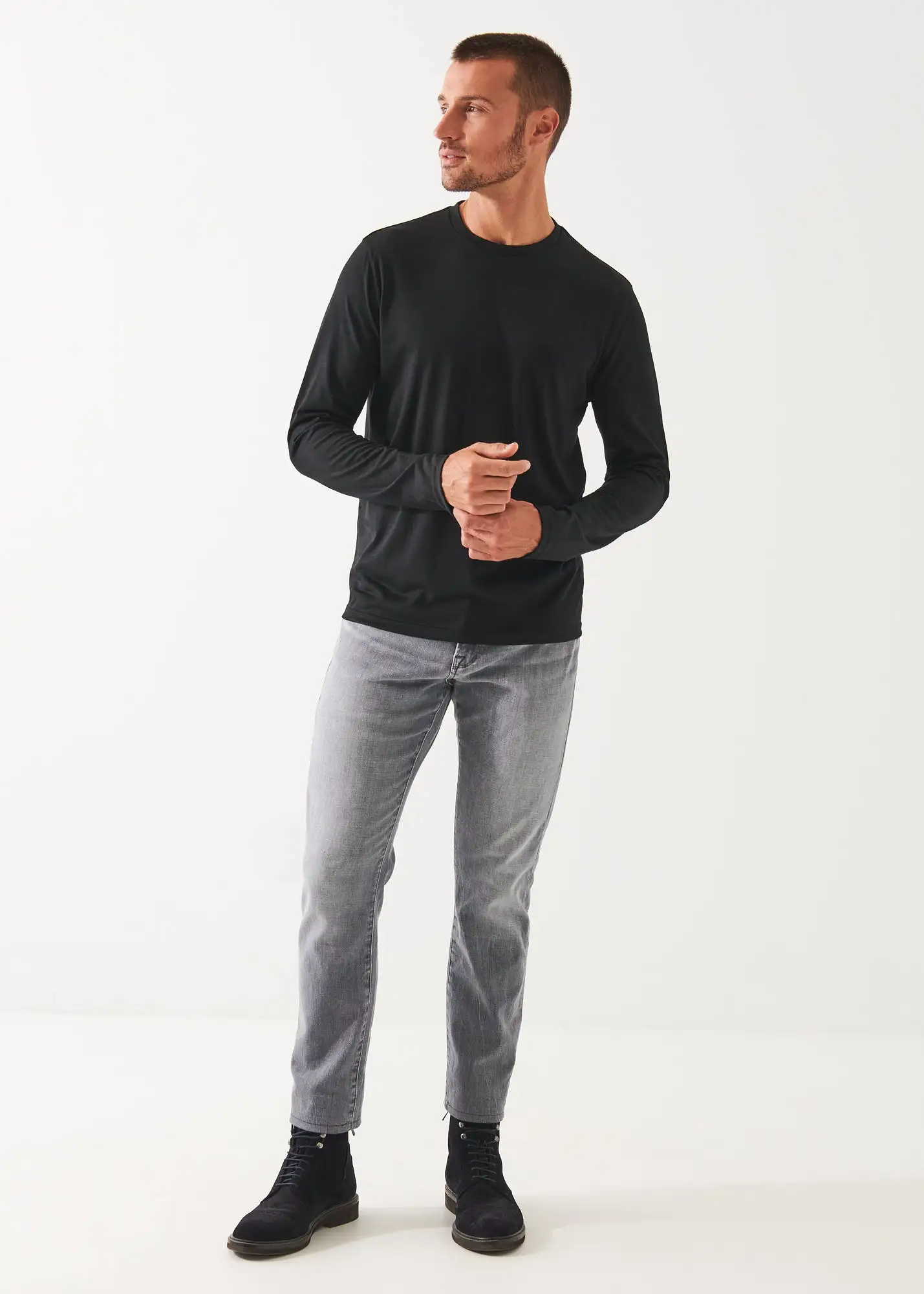 REDA ACTIVE WOOL LONG-SLEEVE KNIT T-SHIRT