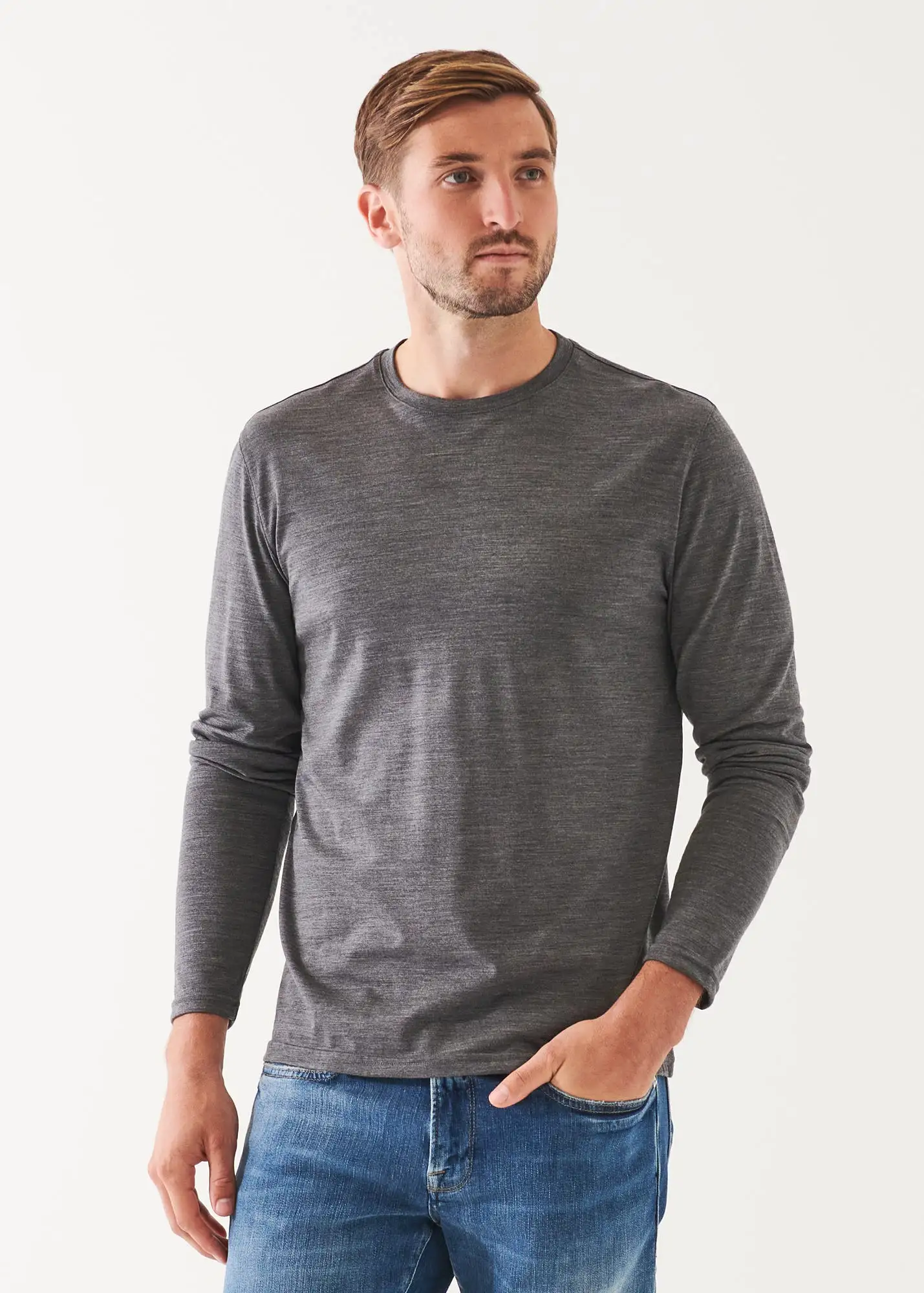 REDA ACTIVE WOOL LONG-SLEEVE KNIT T-SHIRT