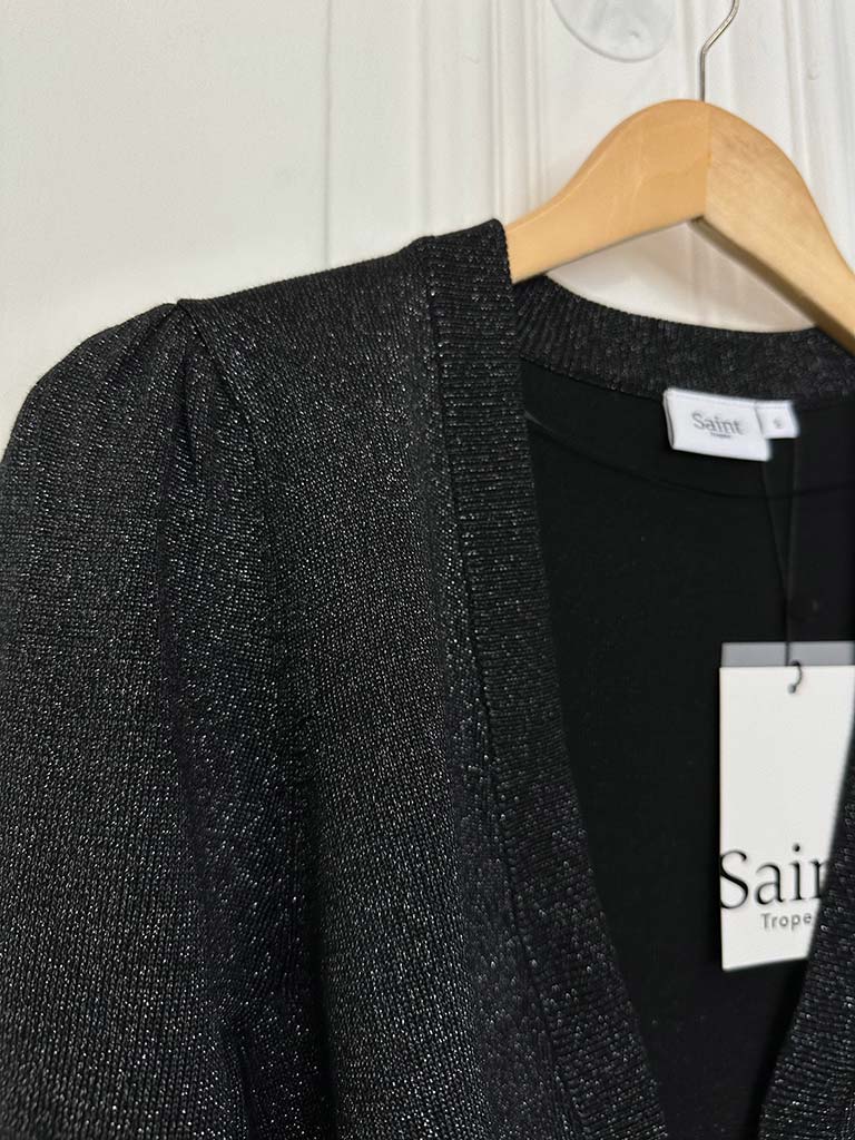 Saint Tropez Shimmer Bolero - Black