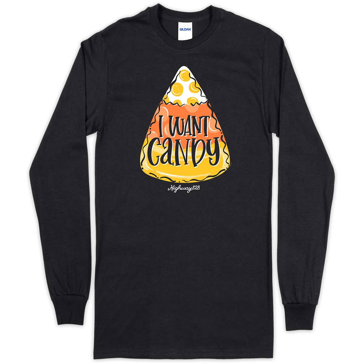 SALE Southern Couture HW 828 Candy Halloween Bella Canvas Long Sleeve T-Shirt