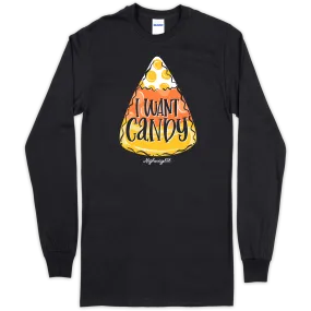 SALE Southern Couture HW 828 Candy Halloween Bella Canvas Long Sleeve T-Shirt