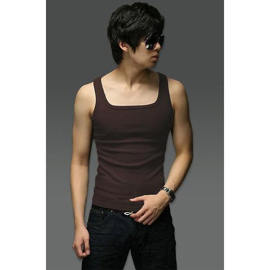 Square collar Korean version slim vest