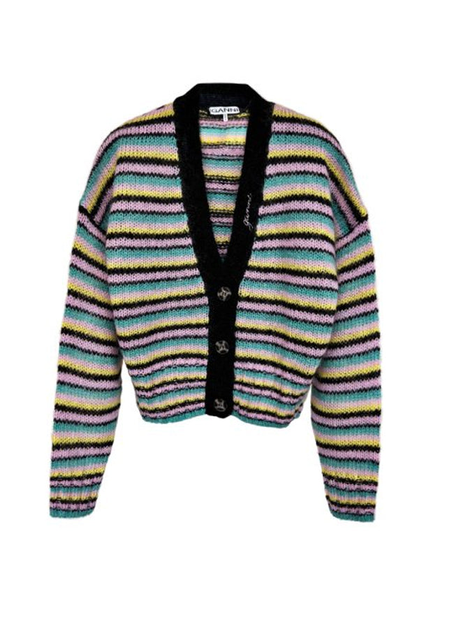 Striped Mohair Cardigan K1861