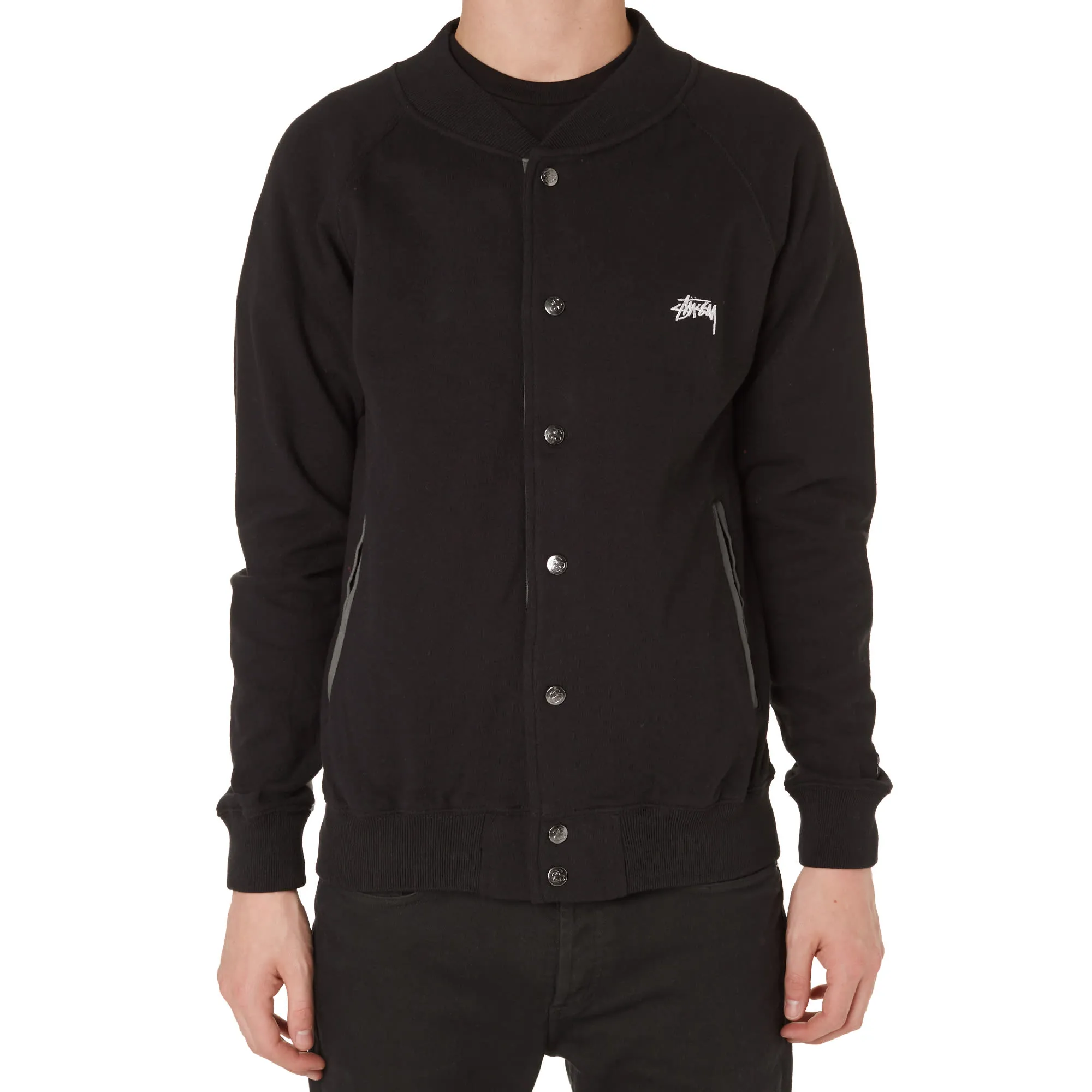 Stussy French Terry Varsity JacketBlack