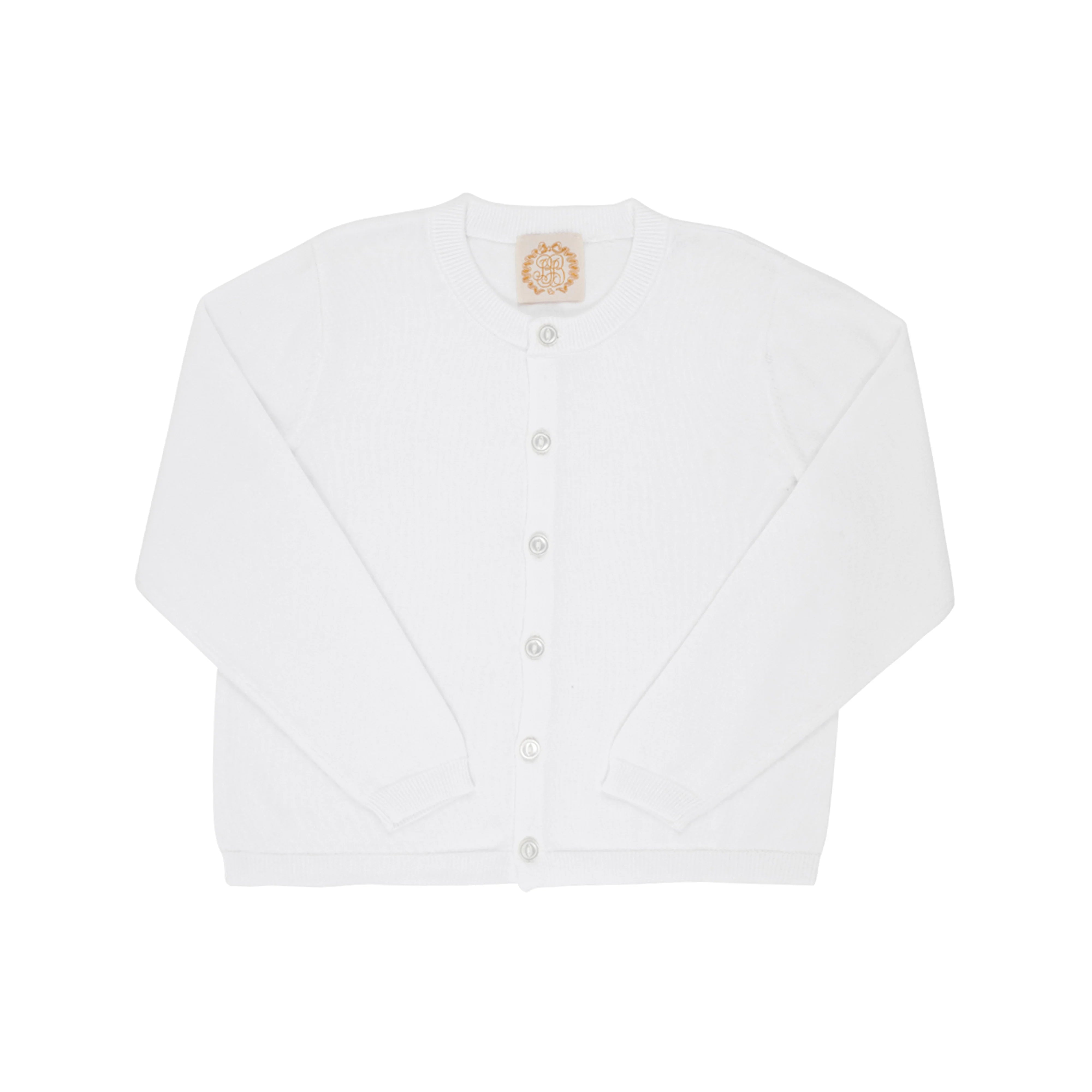 The Beaufort Bonnet Company - White Cambridge Cardigan - Pearlized Buttons