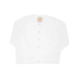 The Beaufort Bonnet Company - White Cambridge Cardigan - Pearlized Buttons