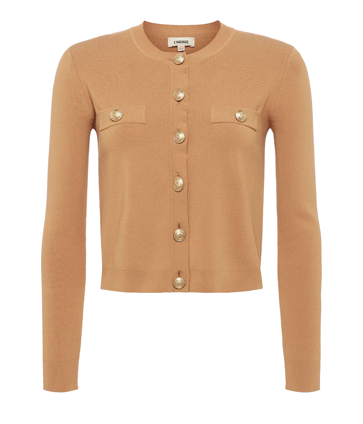 Toulouse Crop Cardigan in Soft Camel