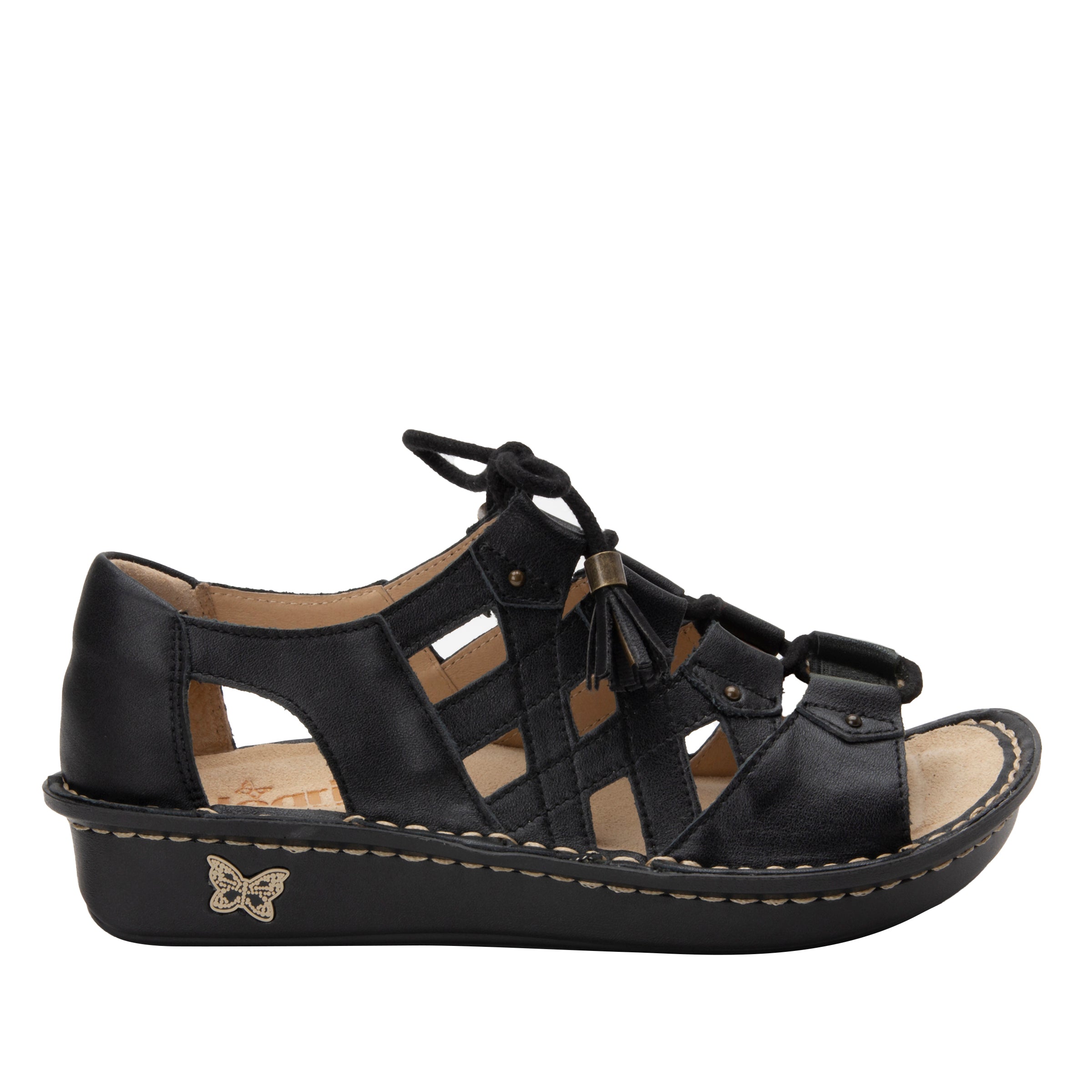 Valerie Black Burnish Sandal