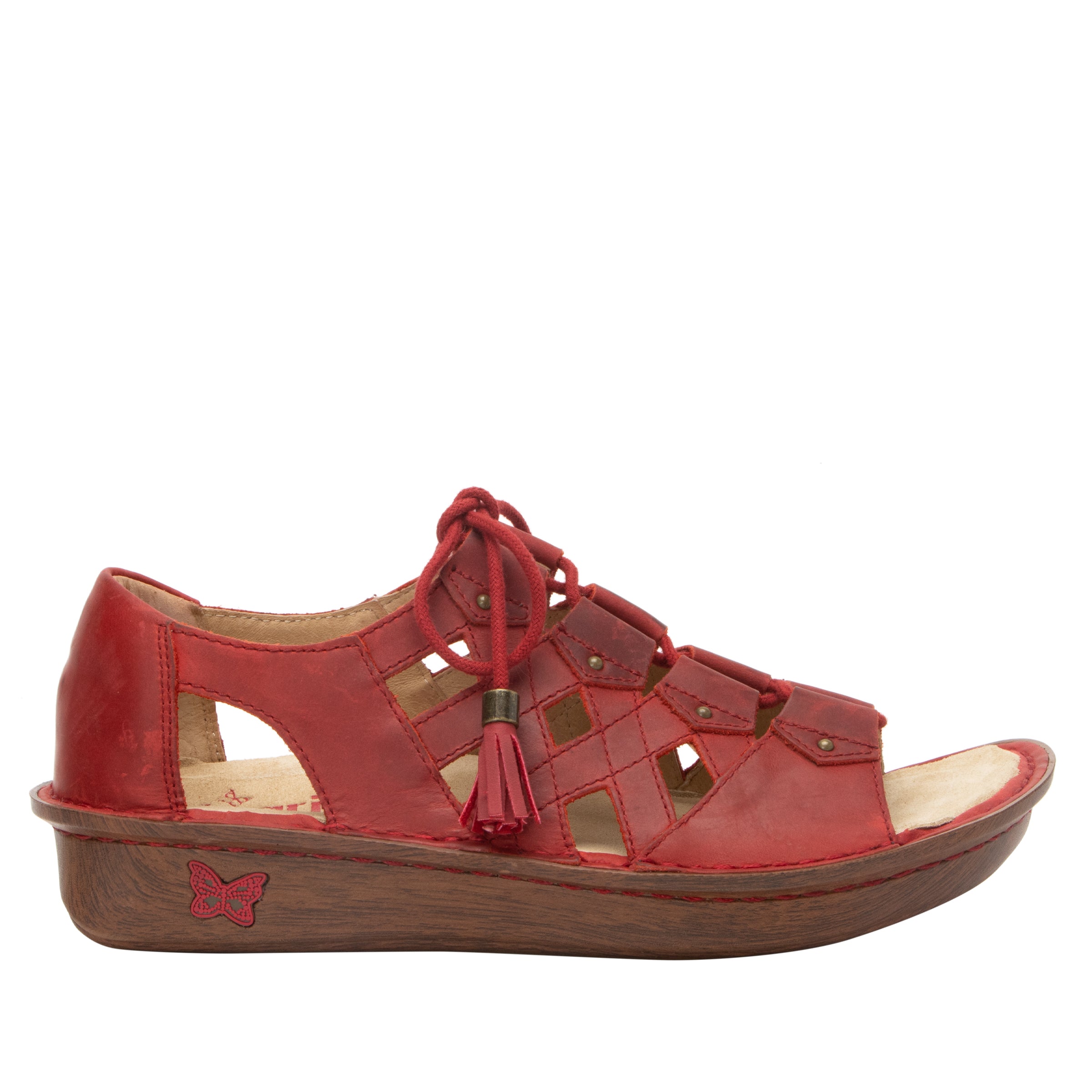 Valerie Oiled Red Sandal