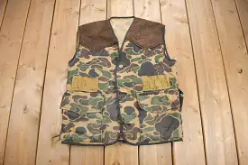 Vintage 1970s DuckCamo Hunting Vest / True Vintage / Streetwear / Made In USA / Hunting Vest / Outdoorsman