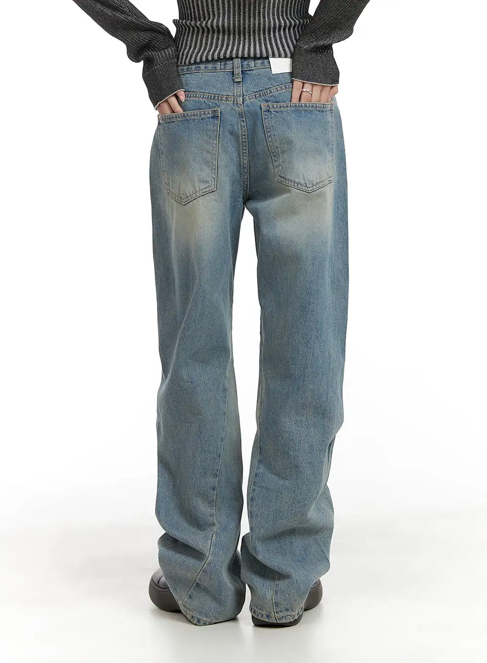 Washed Baggy Jeans CA404