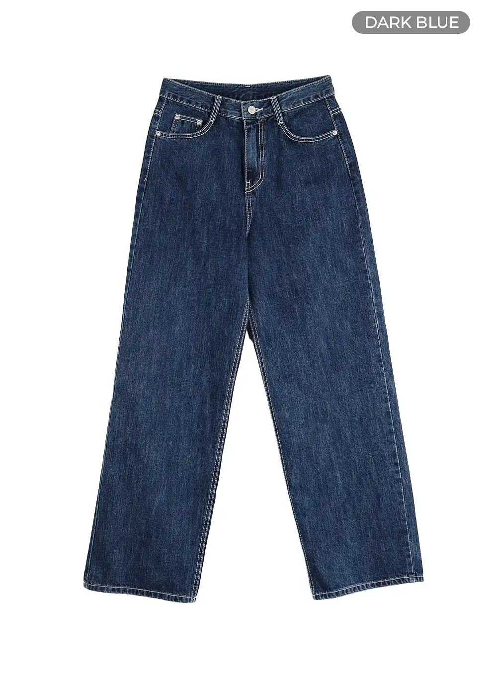 Washed Cotton Baggy Jeans OM406