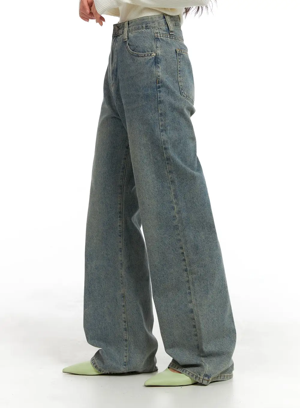 Wide Washed Jeans OM425