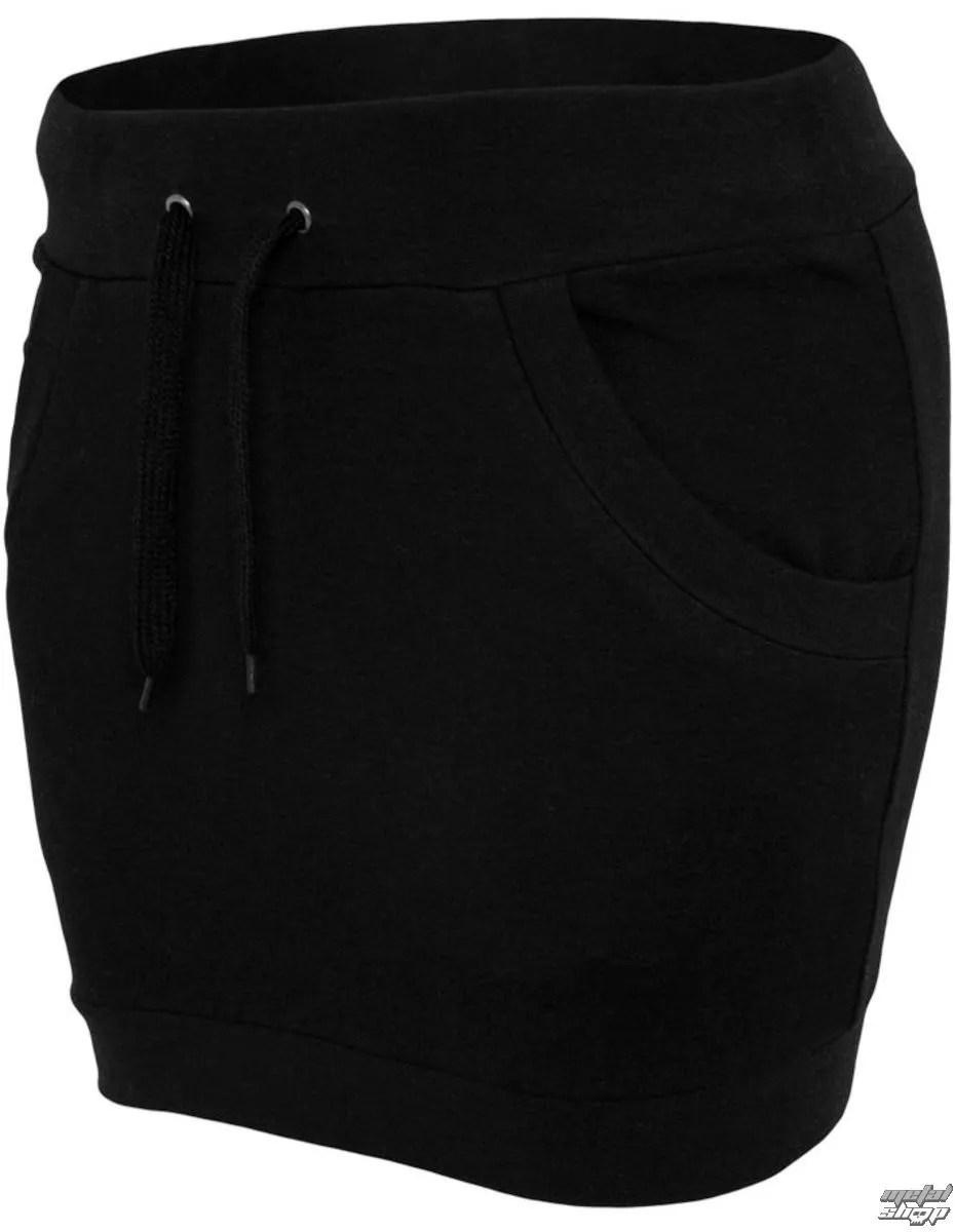 women's skirt URBAN CLASSICS - French terry - TB466-black  -  Metal-shop