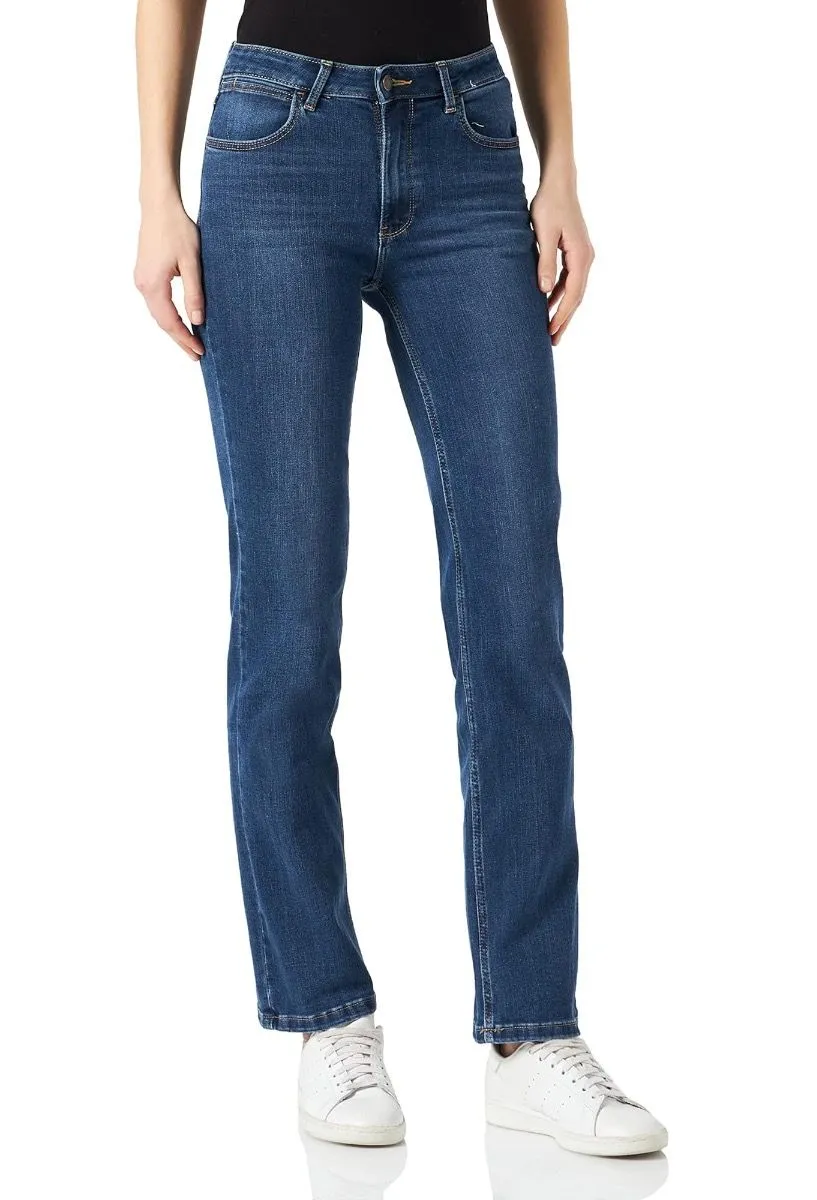 Wrangler High Rise Straight Stretch Jeans Hudson