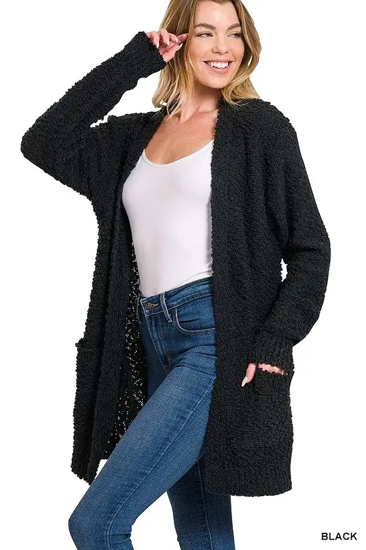 Zenana Popcorn Cardigan